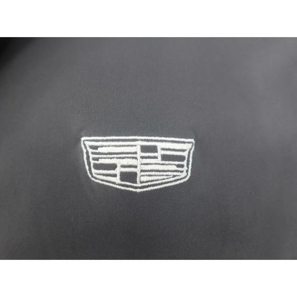 Greyson Quarter Zip Pullover‎ Mens Medium Gray Cadillac Logo Long Sleeve